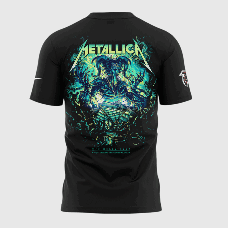 Limited Edition M72 World Tour x Atlanta Falcons Tshirt 2025 - Image 3