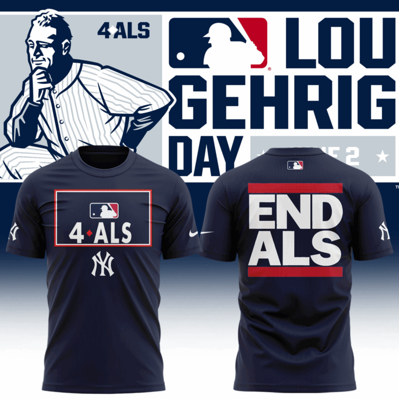 Exclusive Versio New York Yankees Awareness to ALS Tshirt 2025