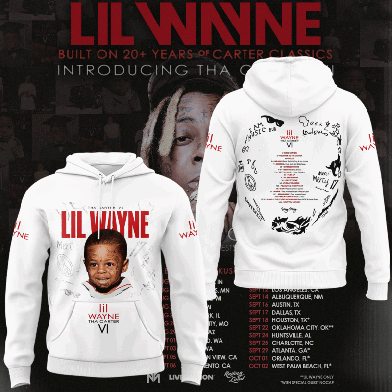 Lil Wayne 2025 NORTH AMERICAN TOUR Hoodie
