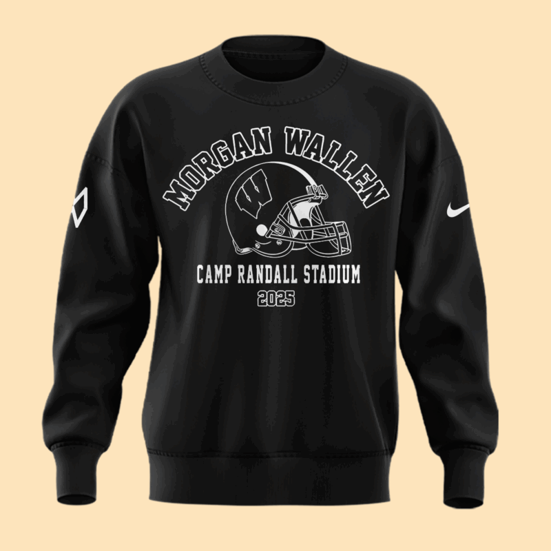 Exclusive Versio Morgan Wallen x Wisconsin Football Black Sweat 2025 - Image 2