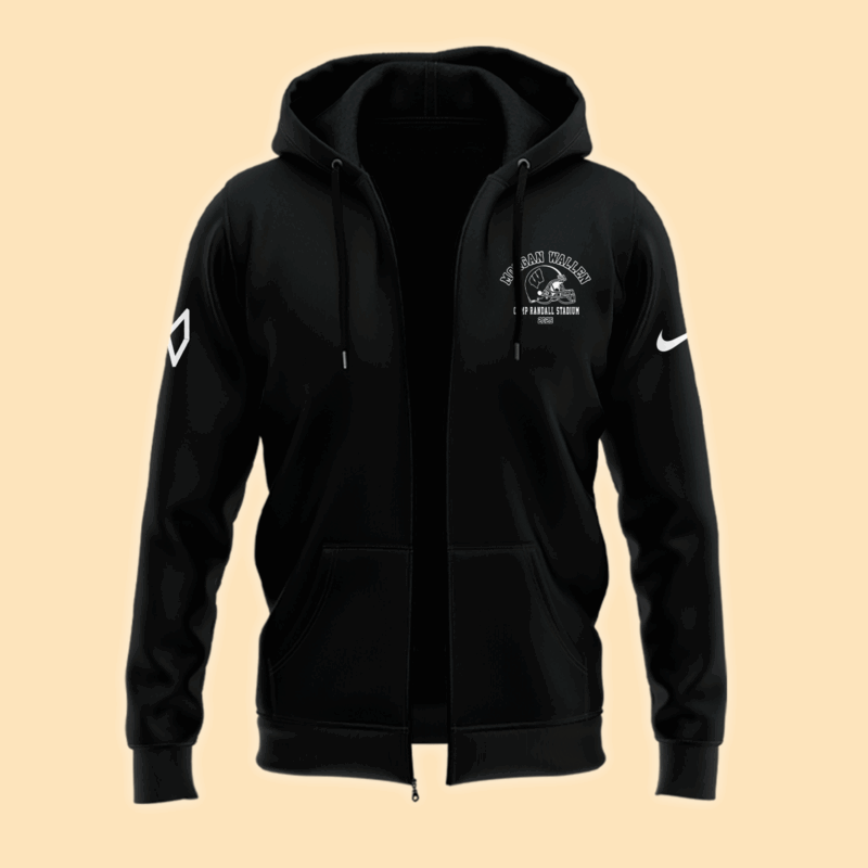 Exclusive Versio Morgan Wallen x Wisconsin Football Black ZipHoodie 2025 - Image 2