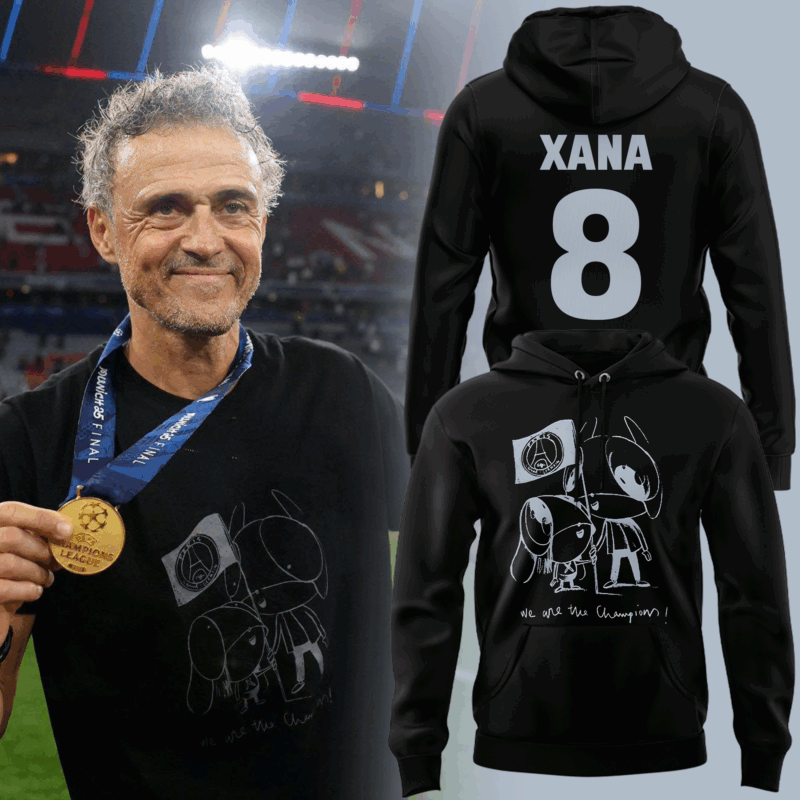 Luis Enrique Xana We Are The Champion Paris Saint Germain Hoodie - Special Edition