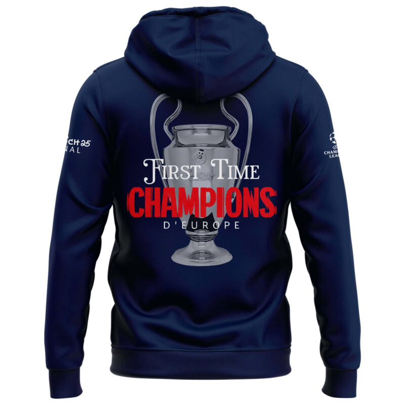 PSG UCL Champions 2025 European Champions Graphic Hoodie - Limited Edition - Image 3