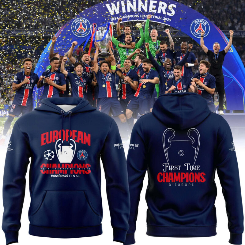 Special New PSG UCL Champions 2025 European Champions Graphic Hoodie