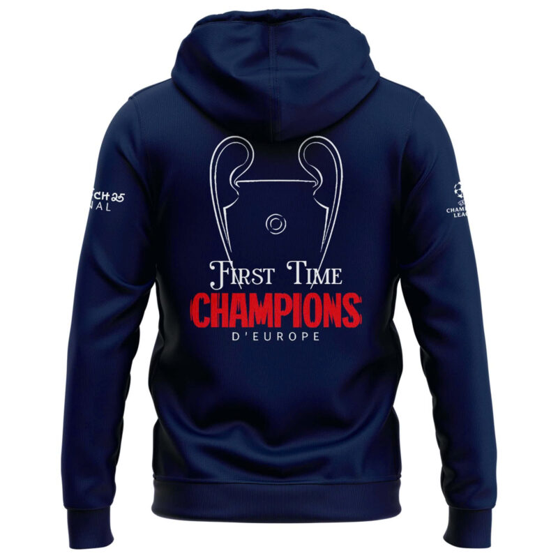 Special New PSG UCL Champions 2025 European Champions Graphic Hoodie - Image 3