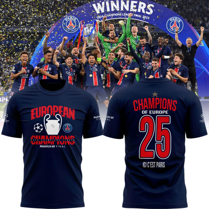 Champions of Europe 2025 Tshirt