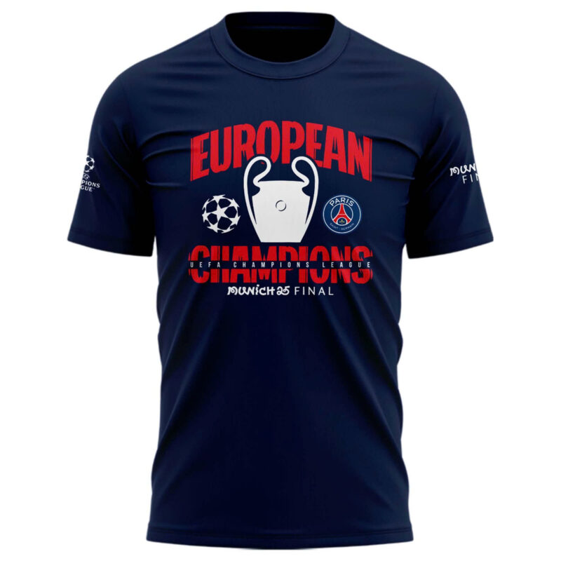 Champions of Europe 2025 Tshirt - Image 2