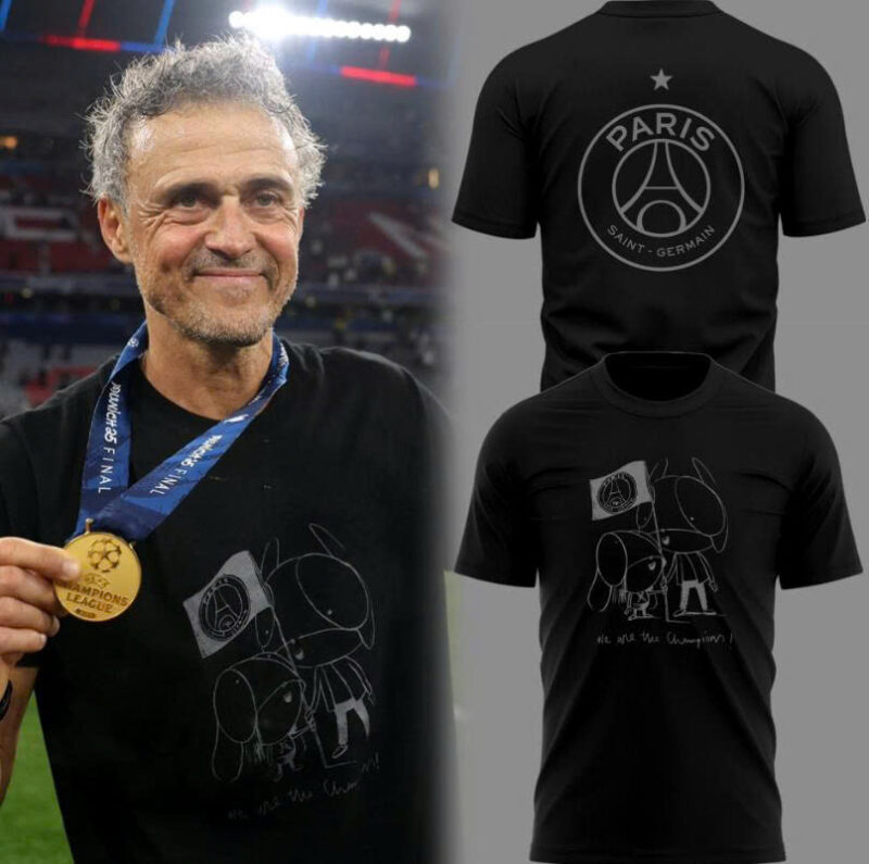 Luis Enrique Xana We Are The Champion Paris Saint Germain T-Shirt - Limited Edition