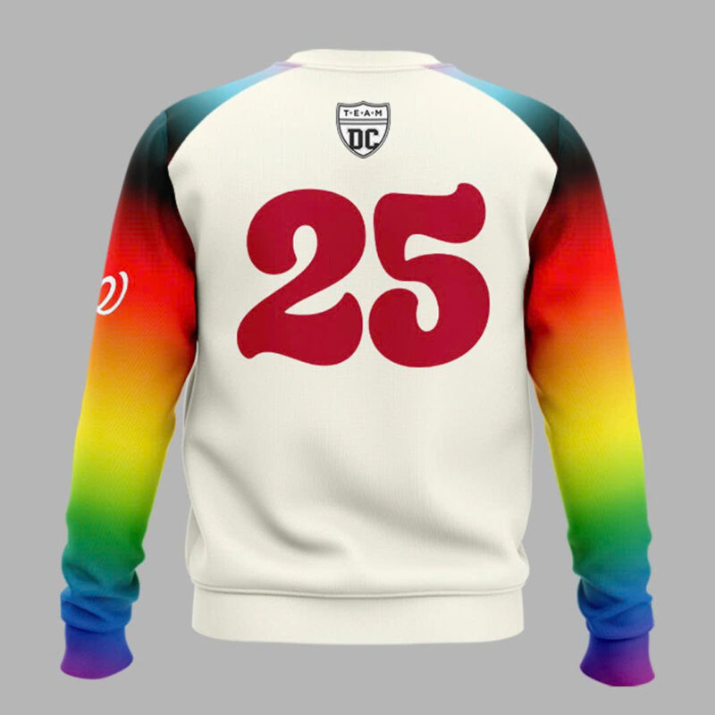 Special 2025 Pride Night Washington Nationals Sweatshirt - Image 3