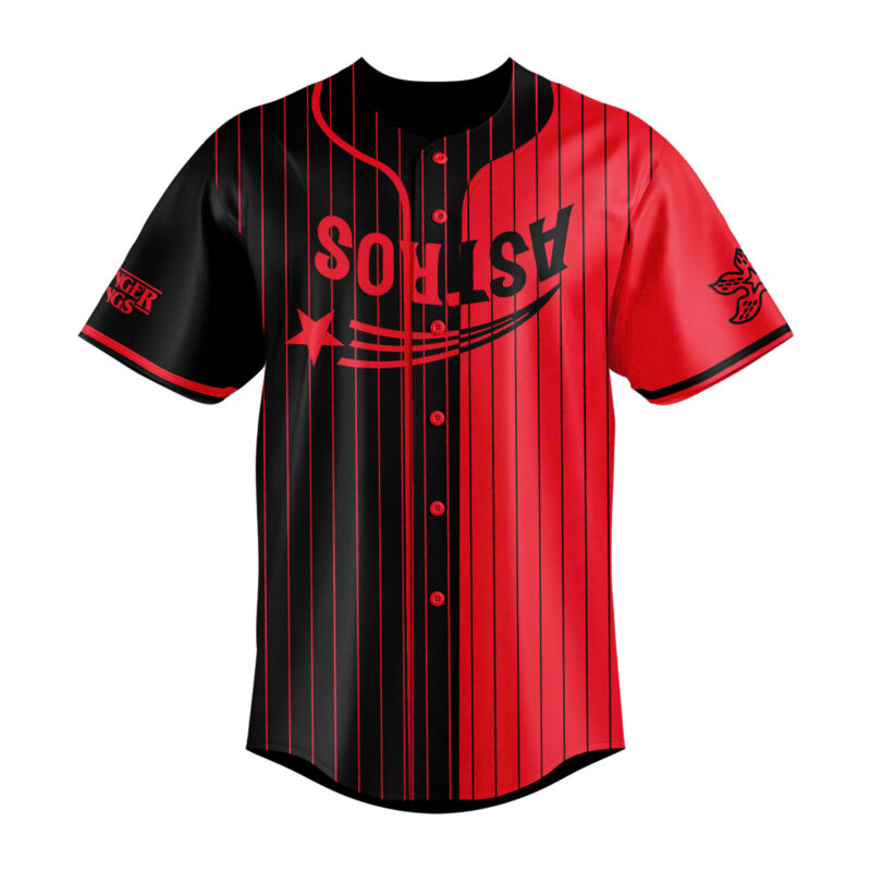 Special 2025 Stranger Things Houston Astros Baseball Jersey - Image 2