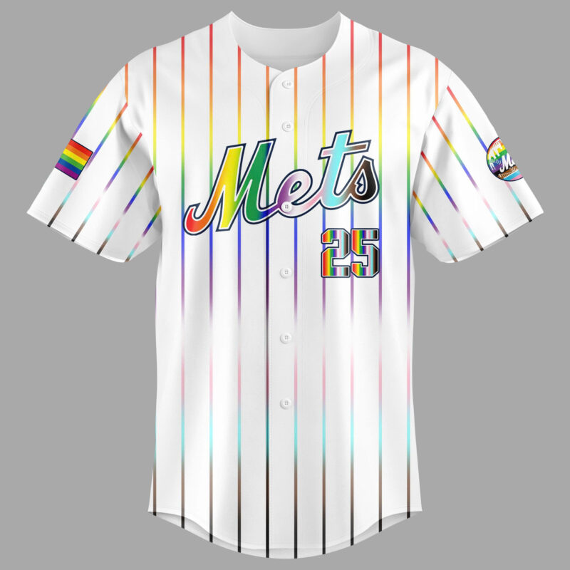 Special 2025 Pride Month New York Mets Baseball Jersey - Image 2