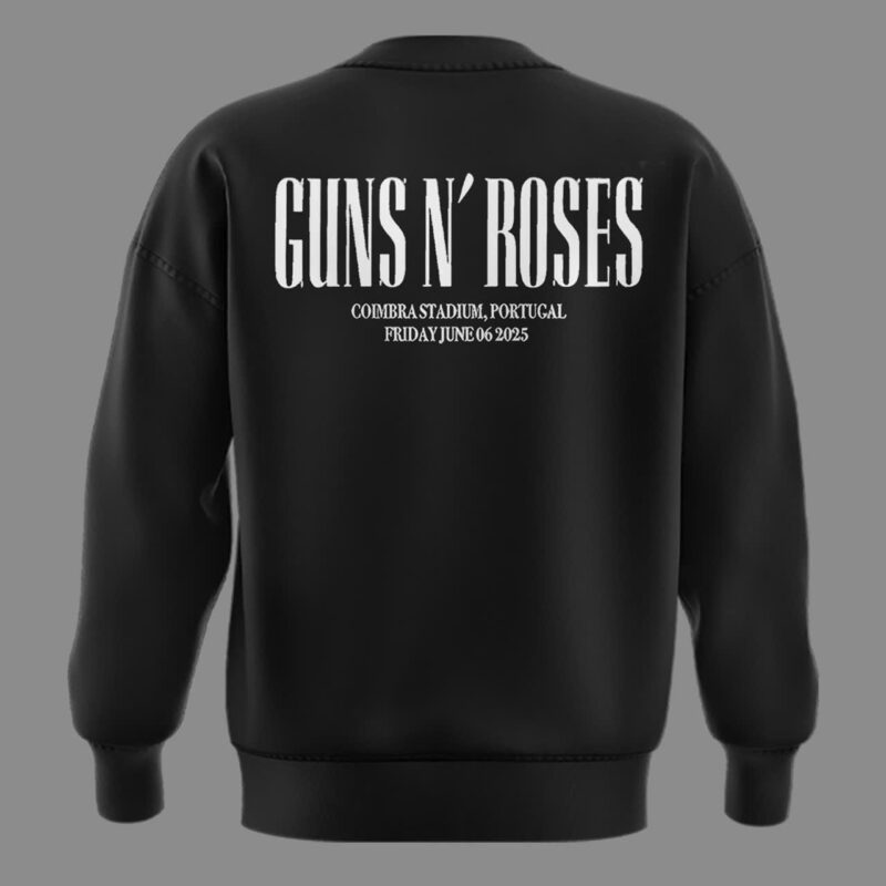 Limited Edition Guns N’ Roses World Tour to Portugal 2025 Sweatshirt - Image 3