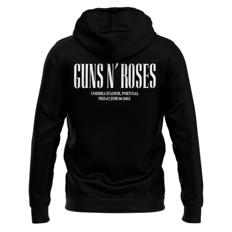 Limited Edition Guns N’ Roses World Tour to Portugal 2025 Hoodie - Image 3
