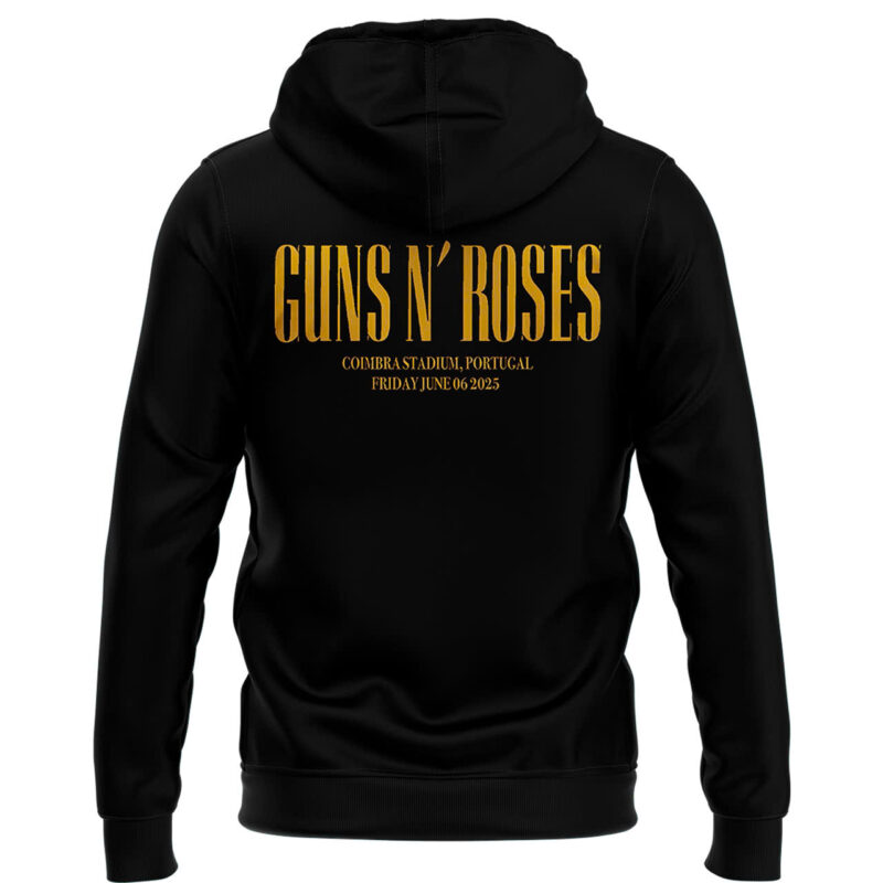Limited Edition Guns N’ Roses World Tour to Portugal 2025 Hoodie - Image 3
